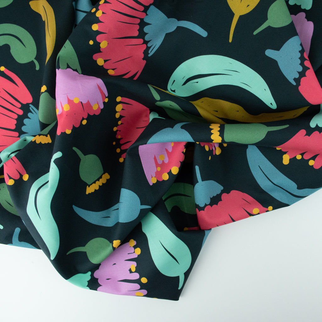 Ellie Whittaker - Organic Cotton Lawn - Blossom - Green
