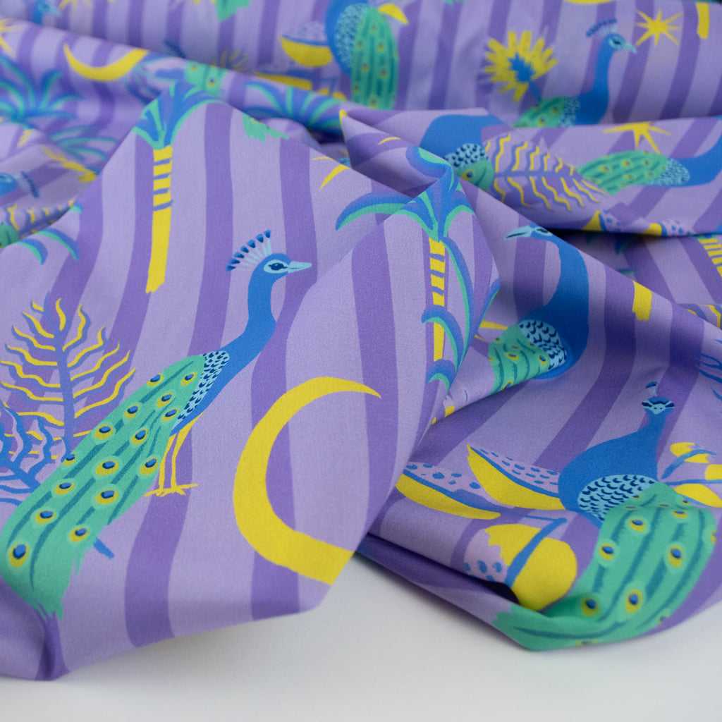 Ellie Whittaker - Organic Cotton Lawn - Peacock Stripe