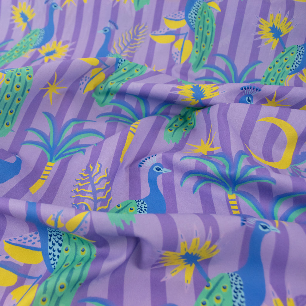 Ellie Whittaker - Organic Cotton Lawn - Peacock Stripe