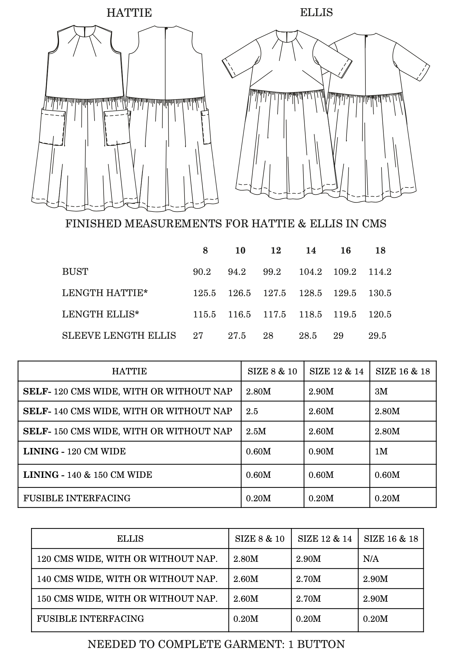 PDF Pattern - Ellis & Hattie | Merchant & Mills