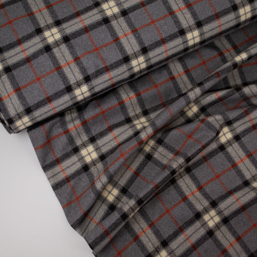 Mammoth Cotton Flannel - Grey & Red