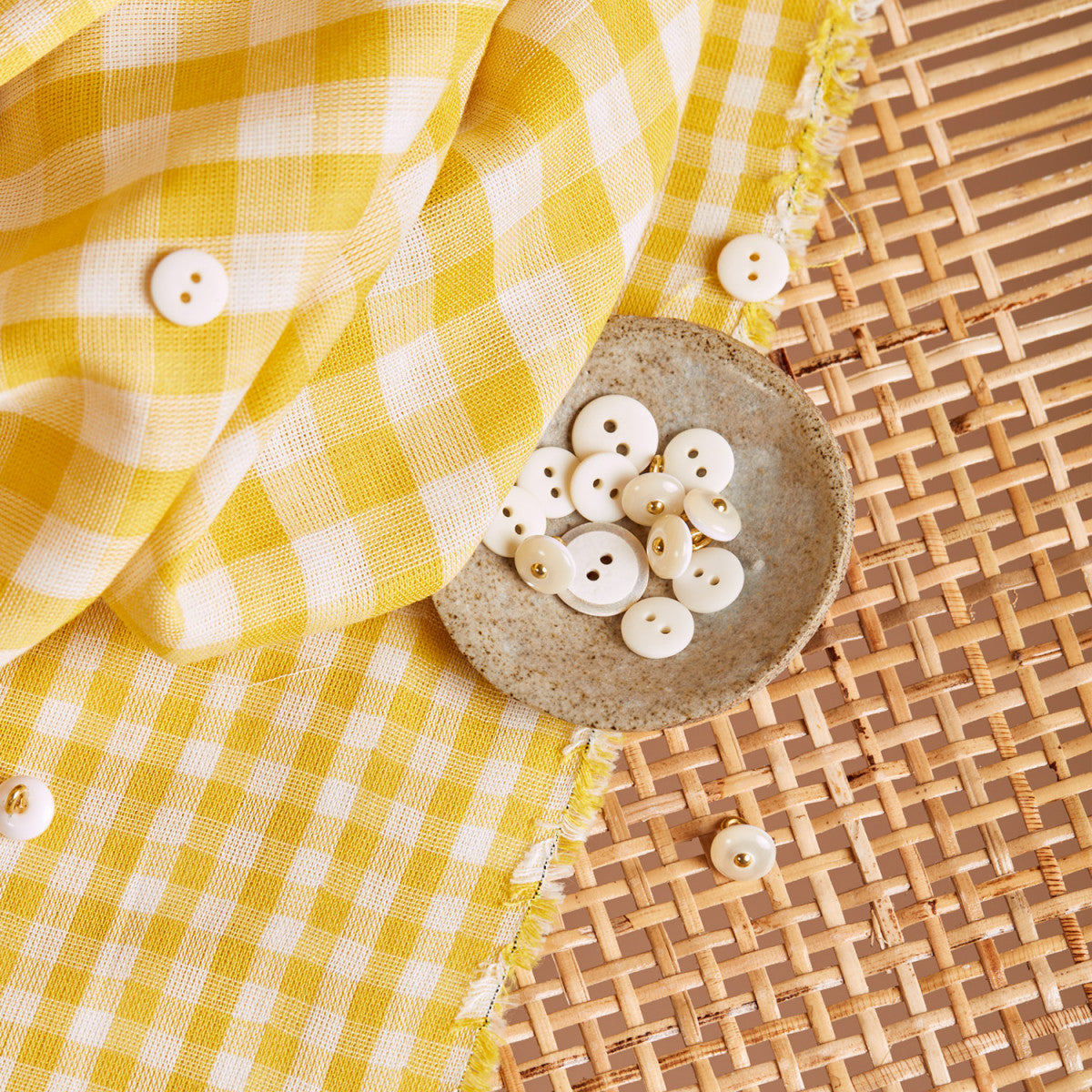Gingham Double Gauze - Atelier Brunette - Lemon