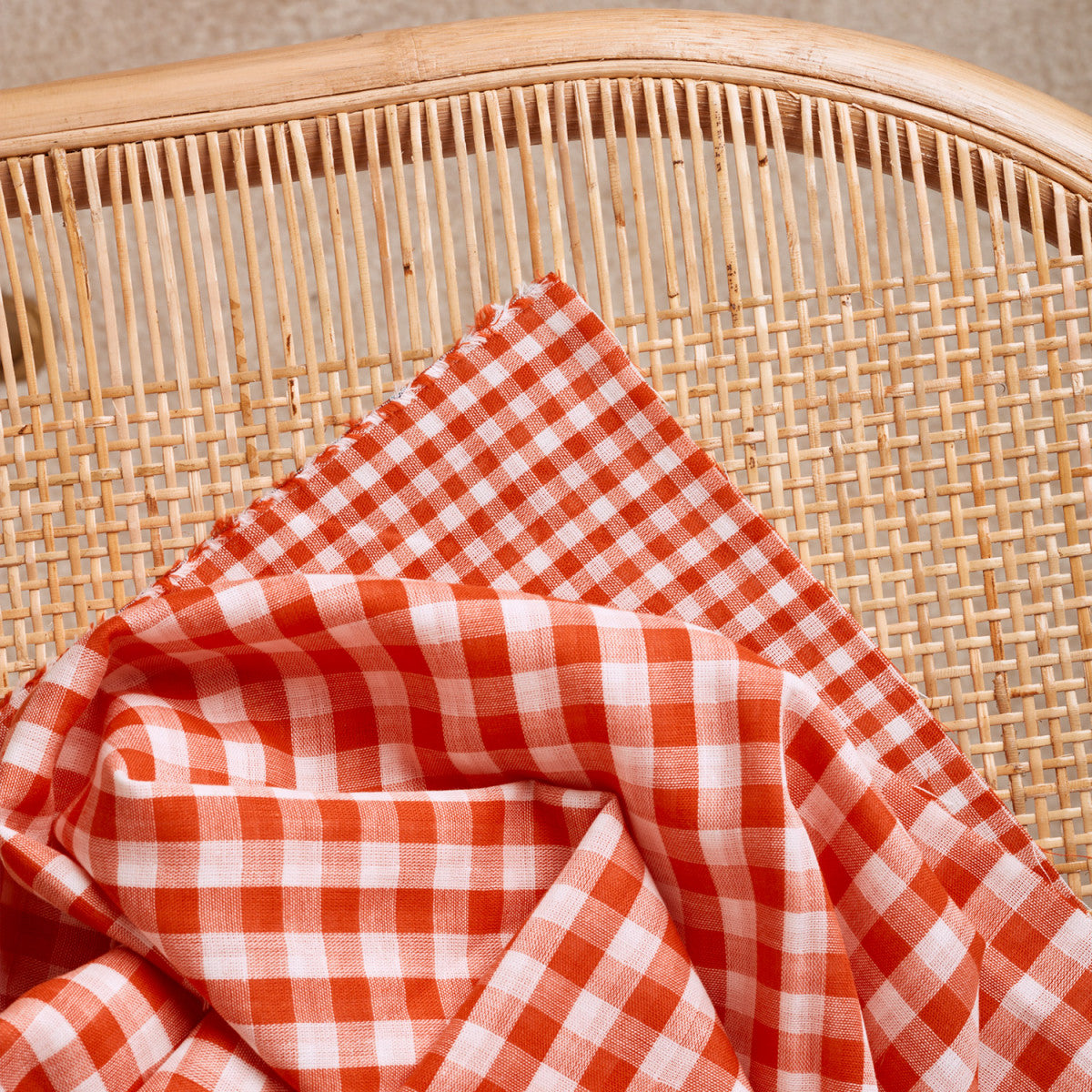 Gingham Double Gauze - Atelier Brunette - Tangerine