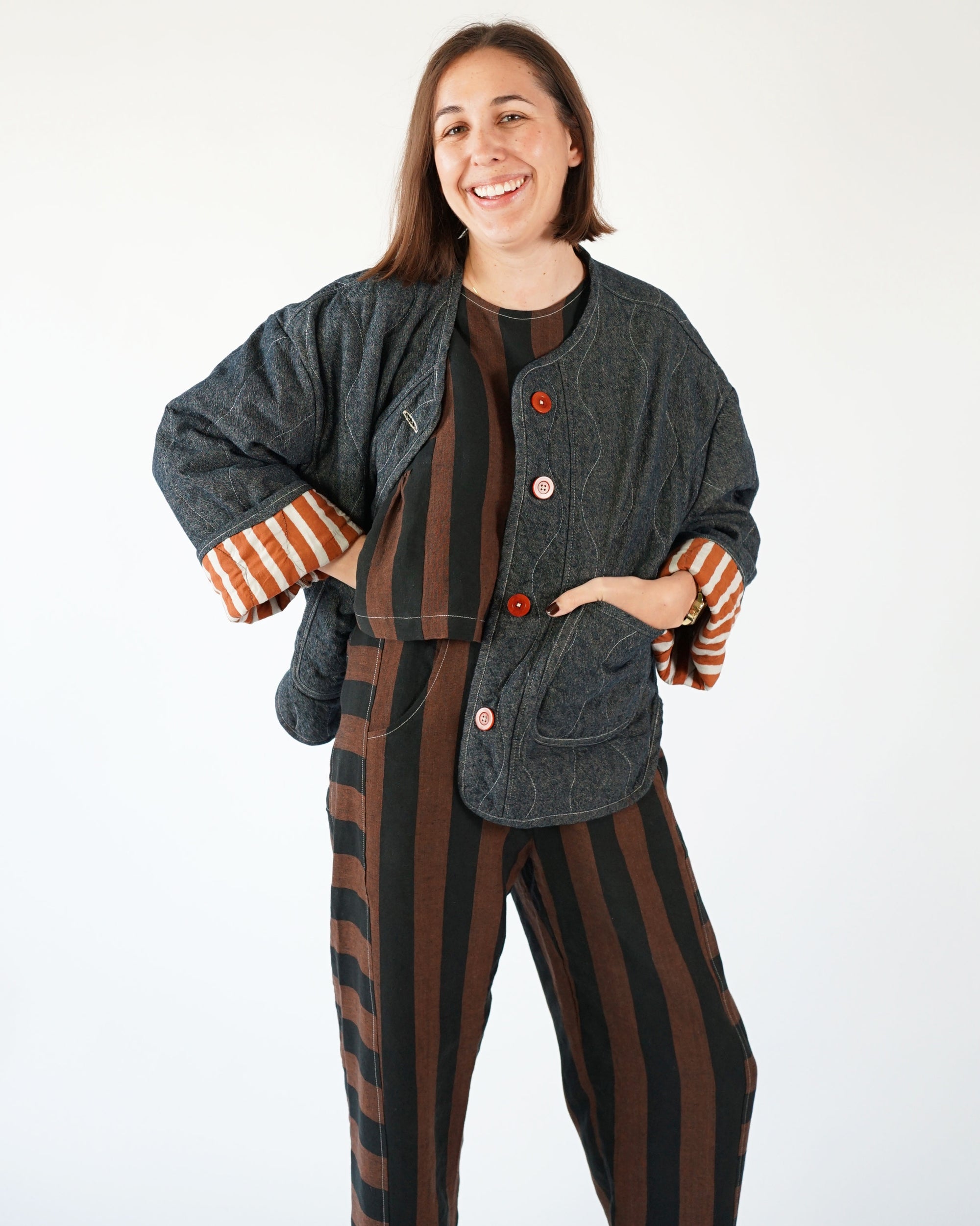PDF Pattern - Homebody Quilted Jacket | Matchy Matchy Sewing Club