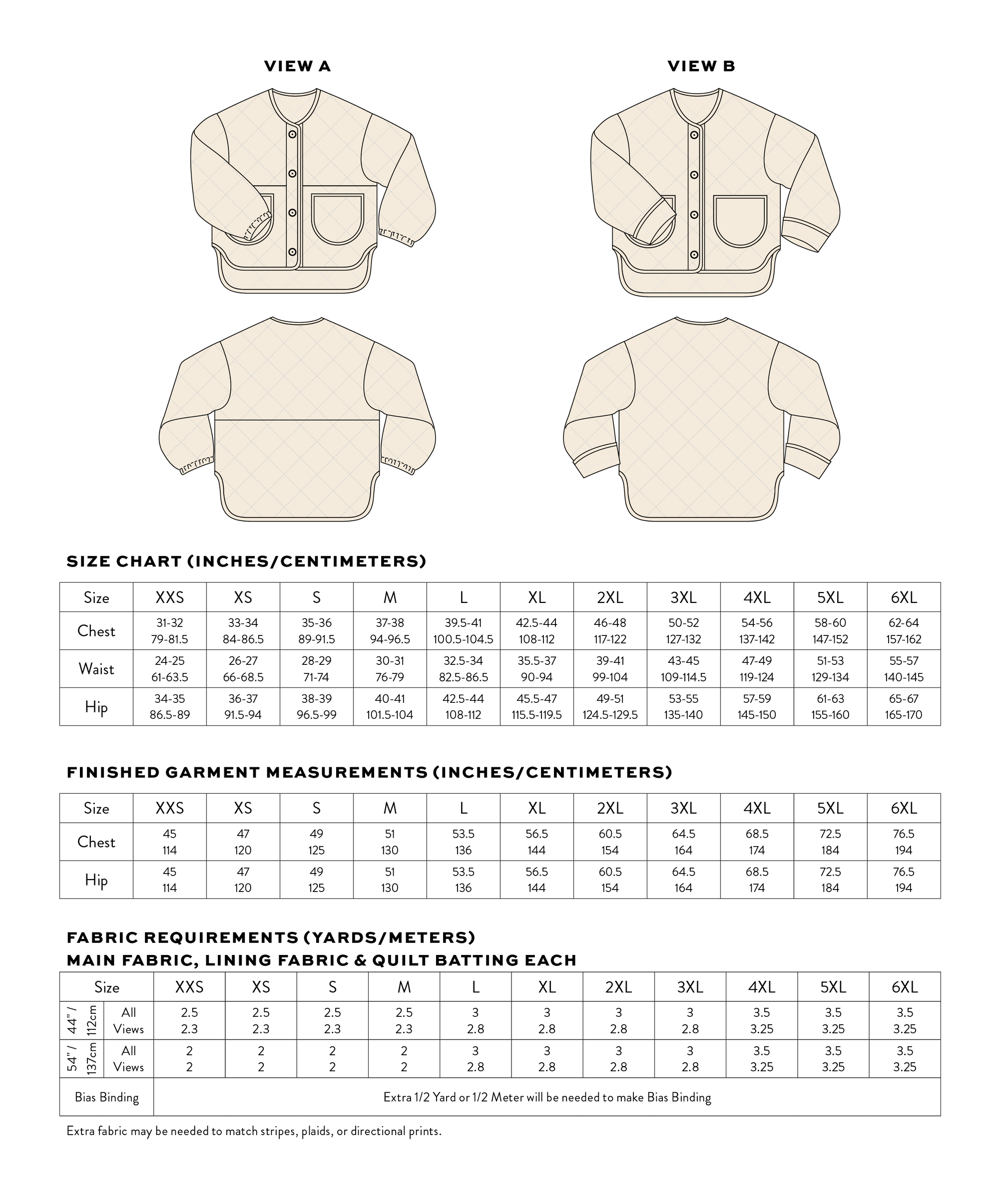PDF Pattern - Homebody Quilted Jacket | Matchy Matchy Sewing Club