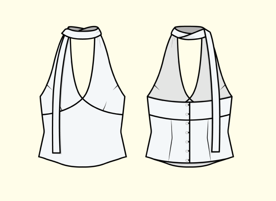 PDF Pattern - Halter Top | Puff and Pencil