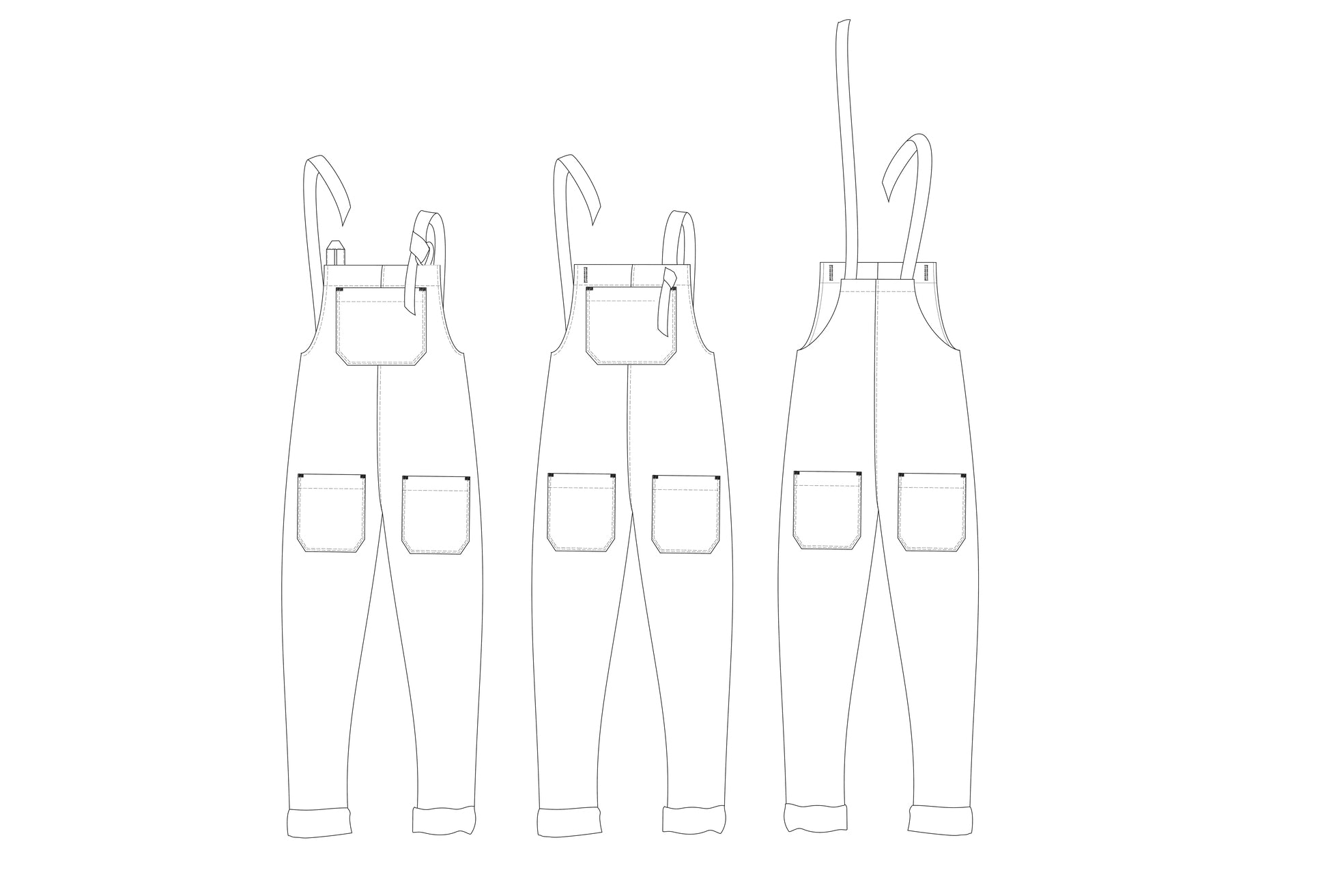 PDF Pattern - Heyday Dungarees - Child | Waves & Wild