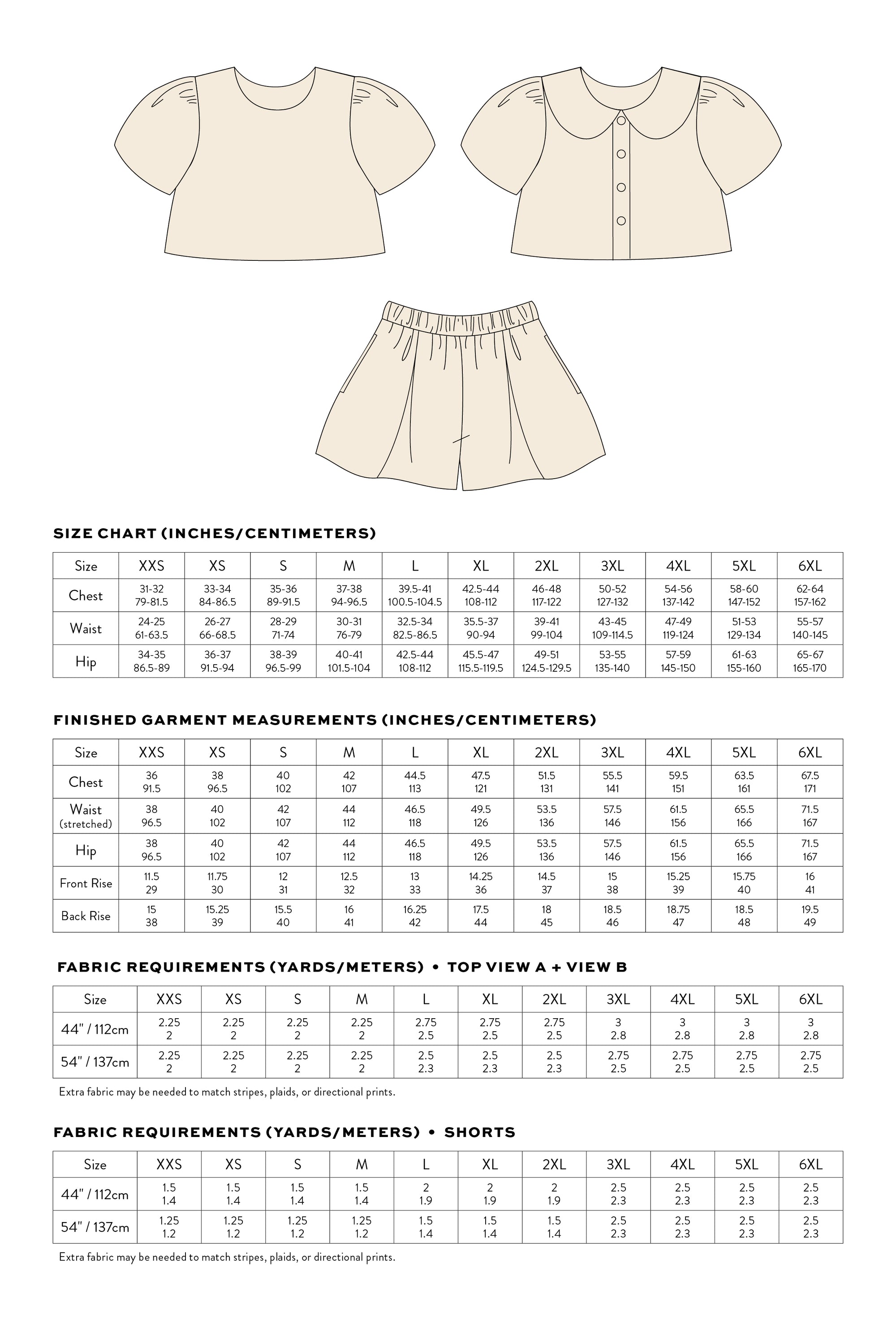PDF Pattern - High Tide Set | Matchy Matchy Sewing Club
