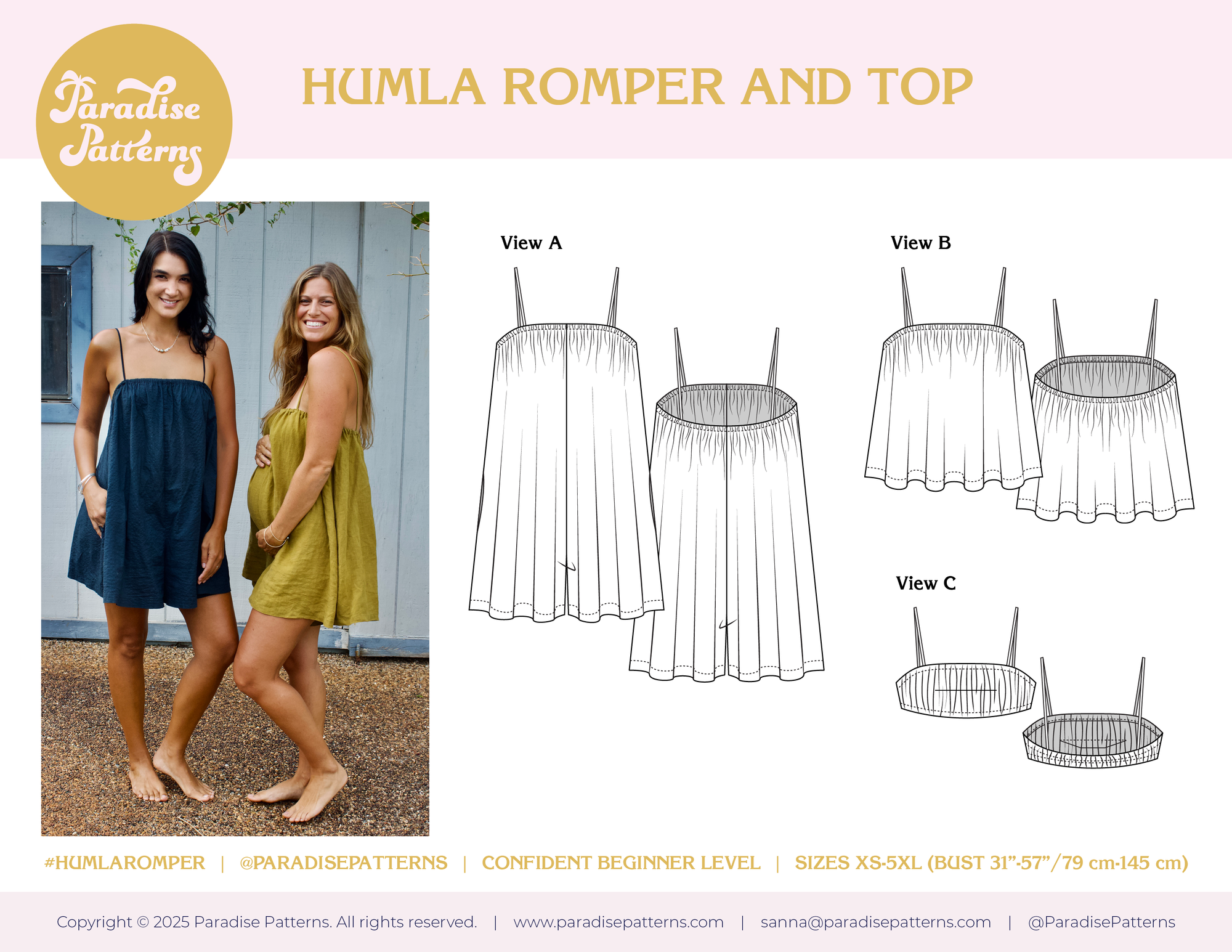 PDF Pattern - Humla Romper | Paradise Patterns