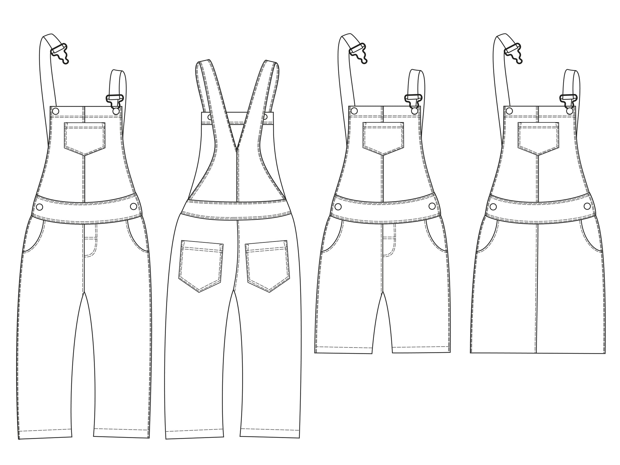 PDF Pattern - I Dig Dungarees | Waves & Wild