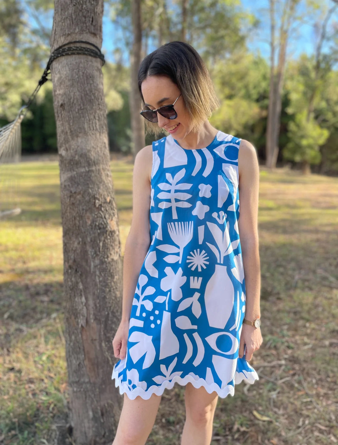 Myriam Van Neste - Cotton Lawn - Blue Collage