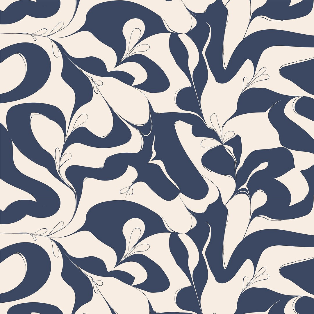 Light & Lush - Viscose Twill - Indigo Swirl