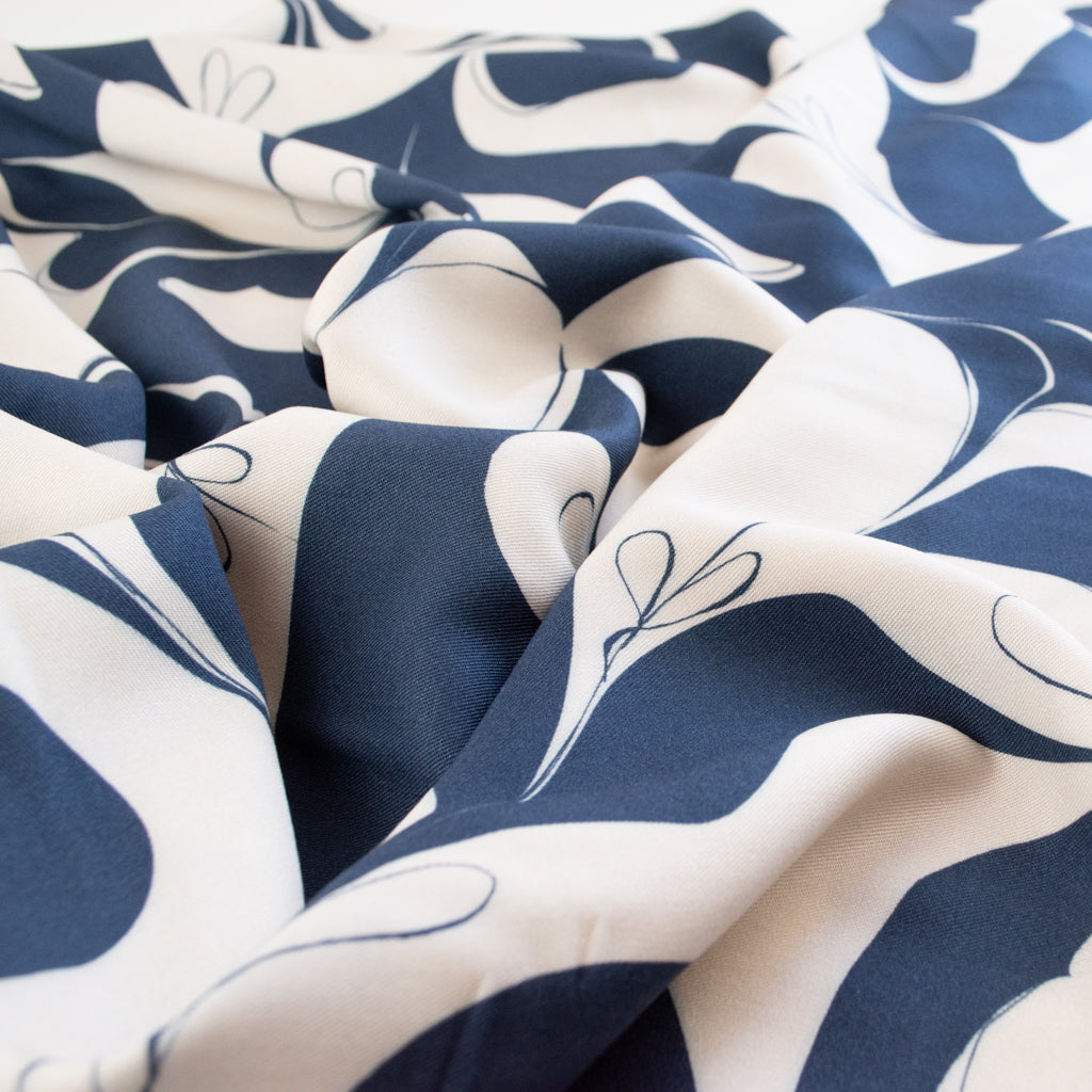 Light & Lush - Viscose Twill - Indigo Swirl