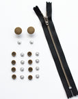 Jeans Hardware Set - Zipper Fly