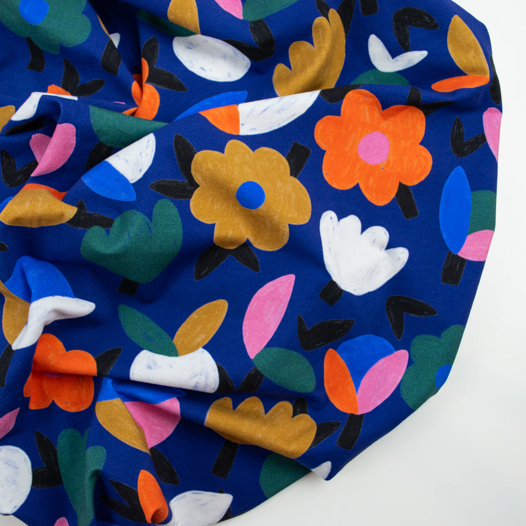 Jennifer Bouron - Cotton Jersey - Chalk Flower
