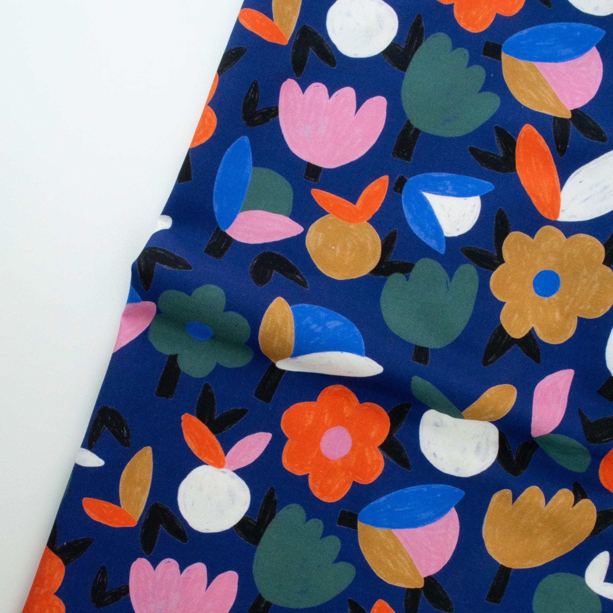 Jennifer Bouron - Cotton Viscose Twill - Chalk Flower