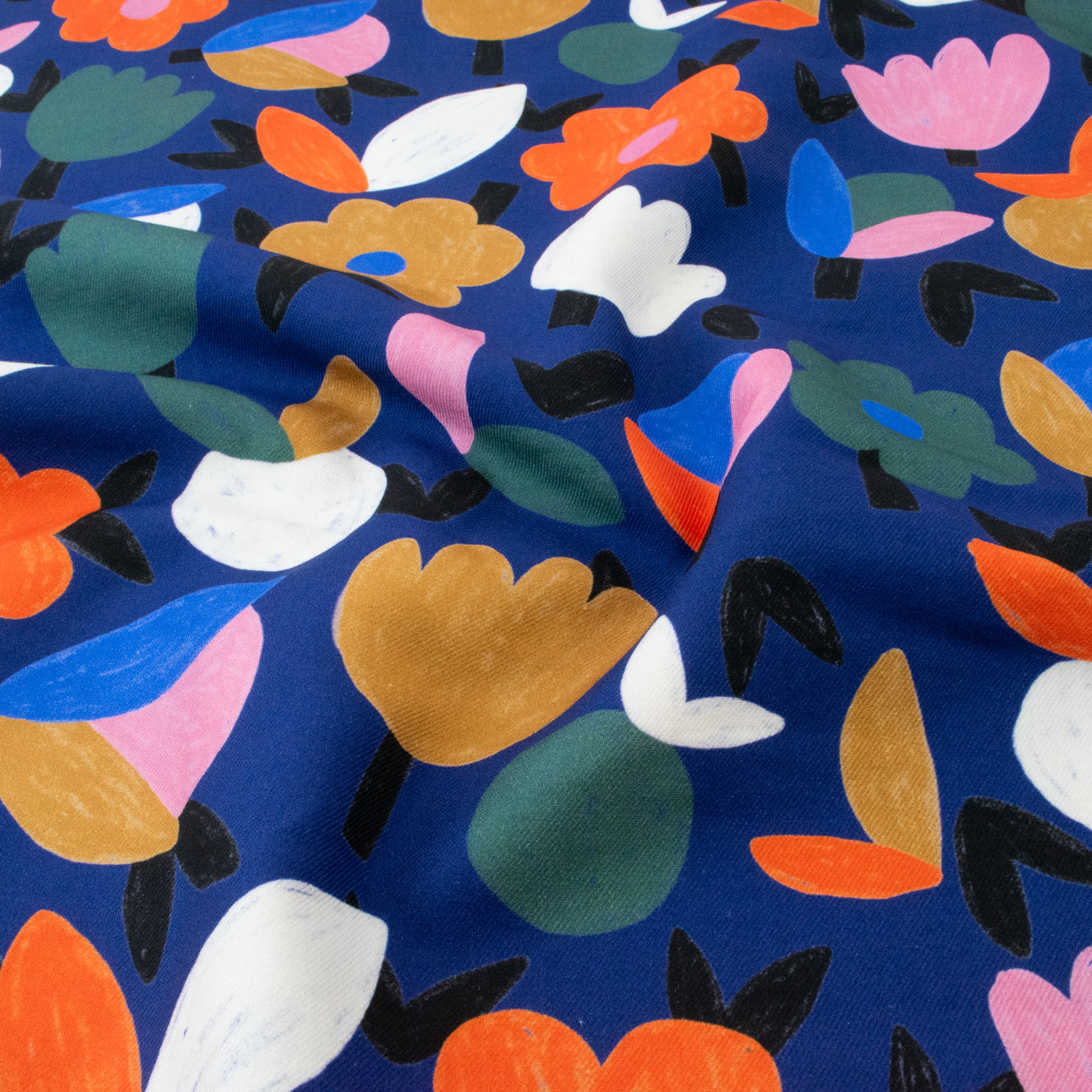Jennifer Bouron - Cotton Viscose Twill - Chalk Flower