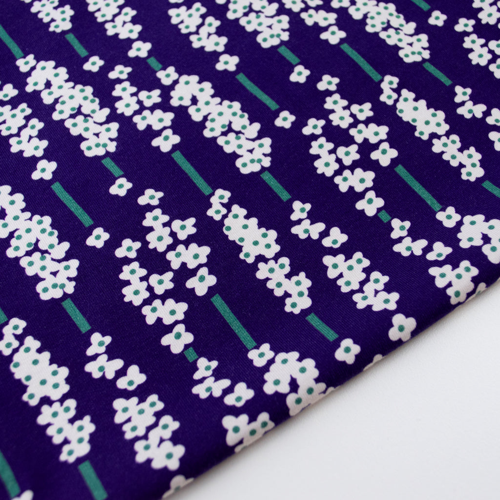 Jessica Nielsen - Cotton Jersey - Purple Blossoms