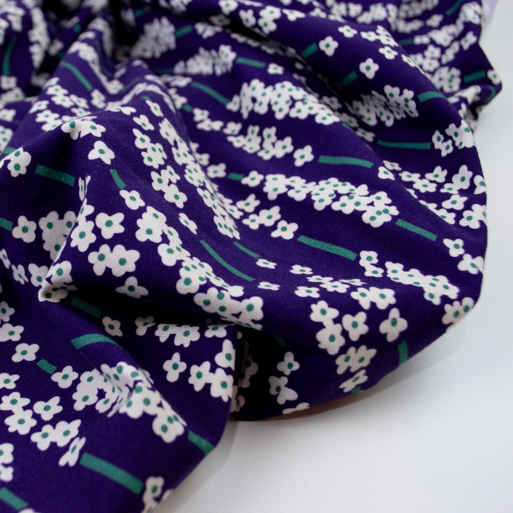 Jessica Nielsen - Cotton Jersey - Purple Blossoms
