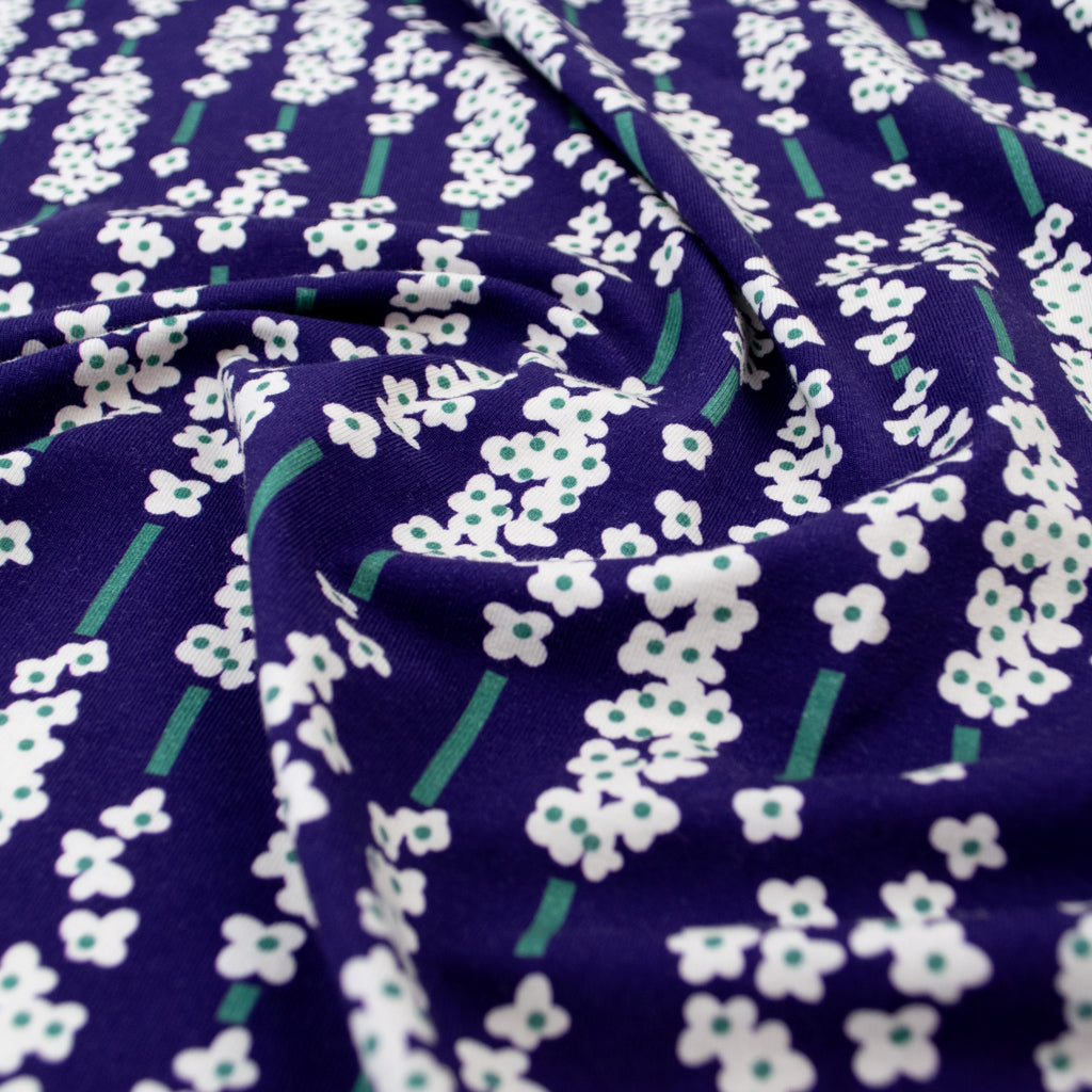 Jessica Nielsen - Cotton Jersey - Purple Blossoms