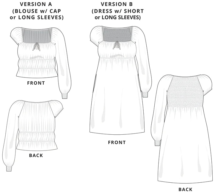 PDF Pattern - Joni Blouse + Dress | Pattern Scout