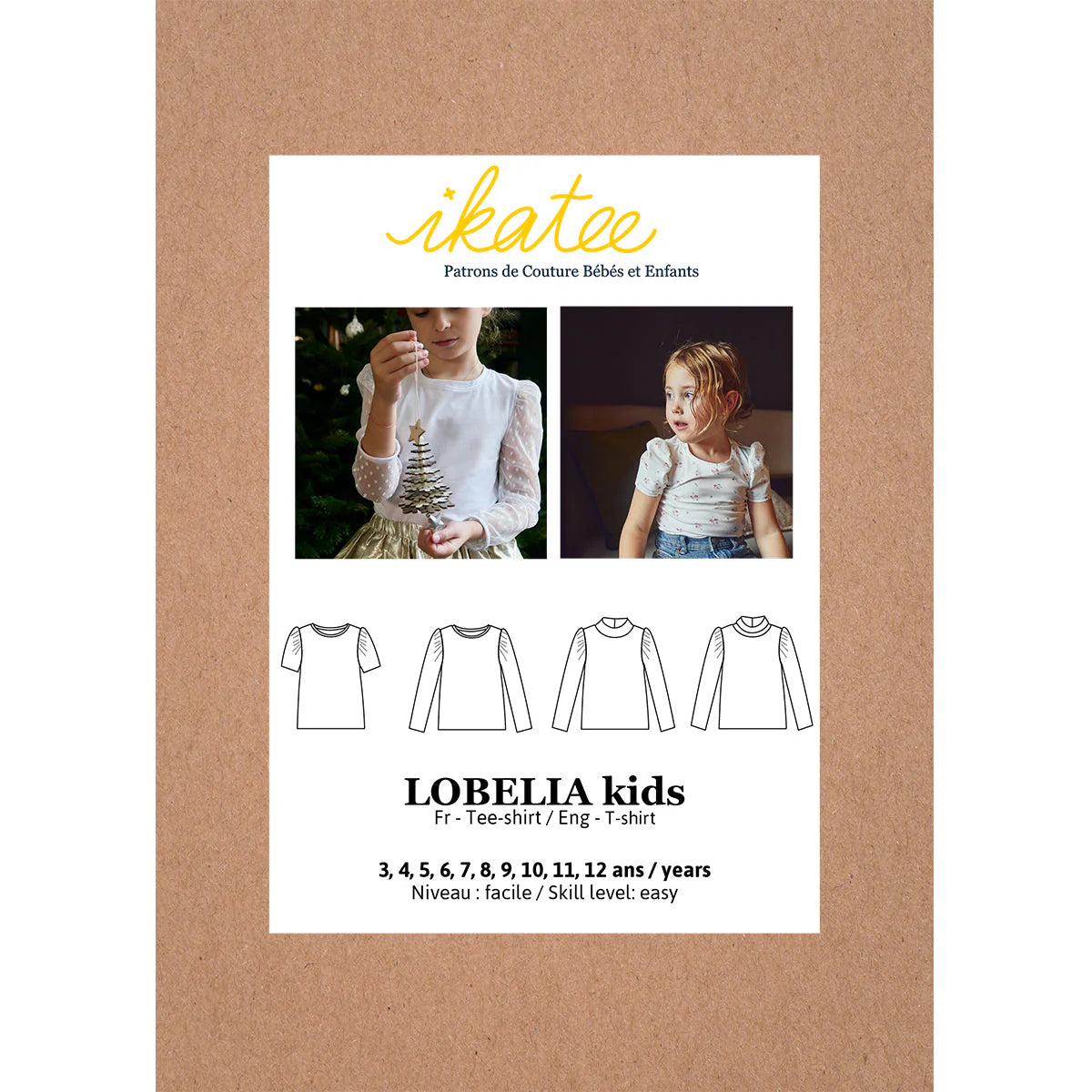 Lobelia Tee Shirt - Kids - Sewing Pattern | Ikatee