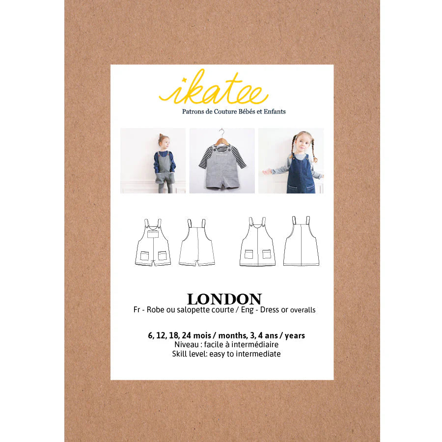London Dress & Short Overalls - Baby - Sewing Pattern | Ikatee