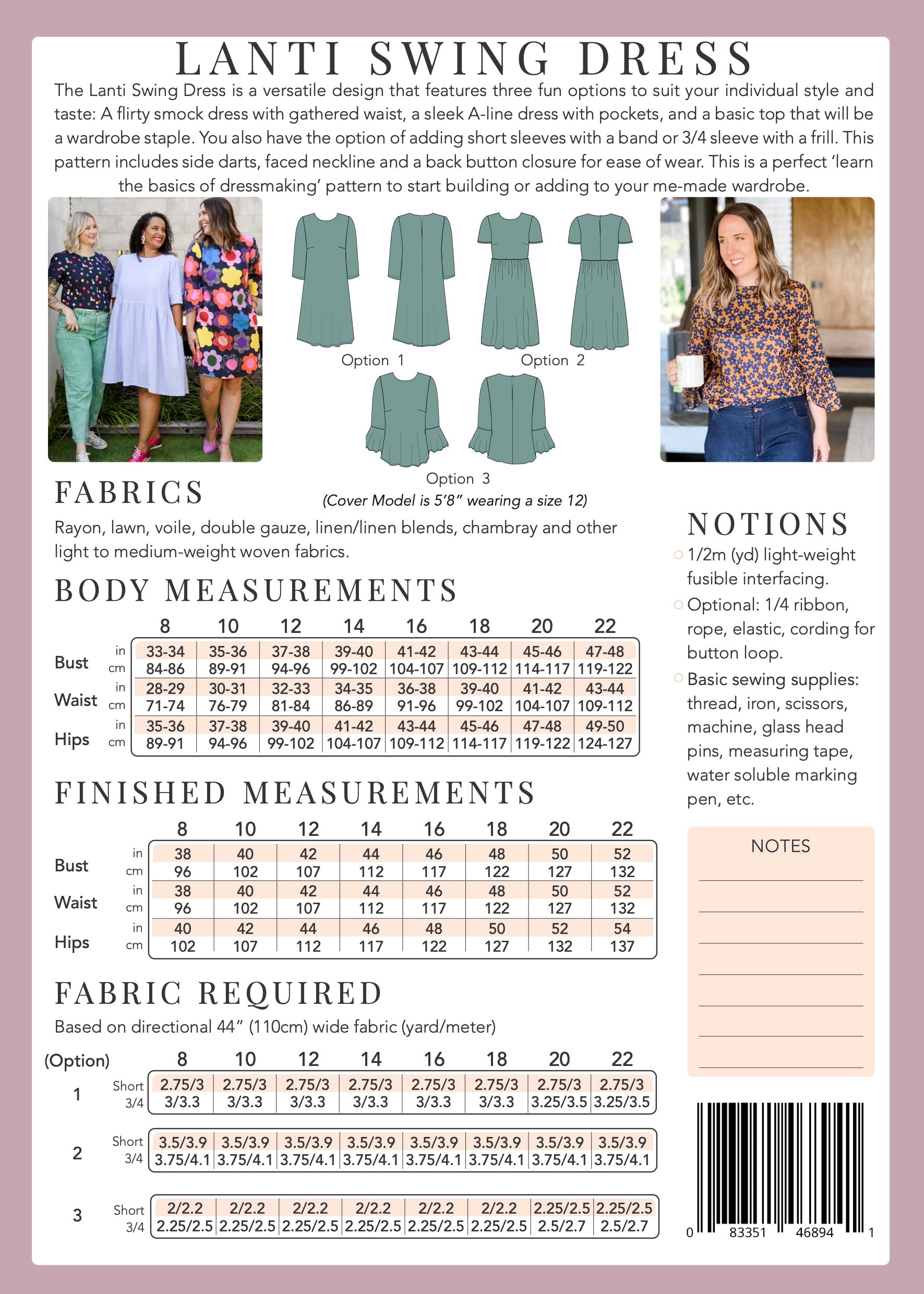 PDF Pattern - Lanti Swing Dress and Top | Sew To Grow