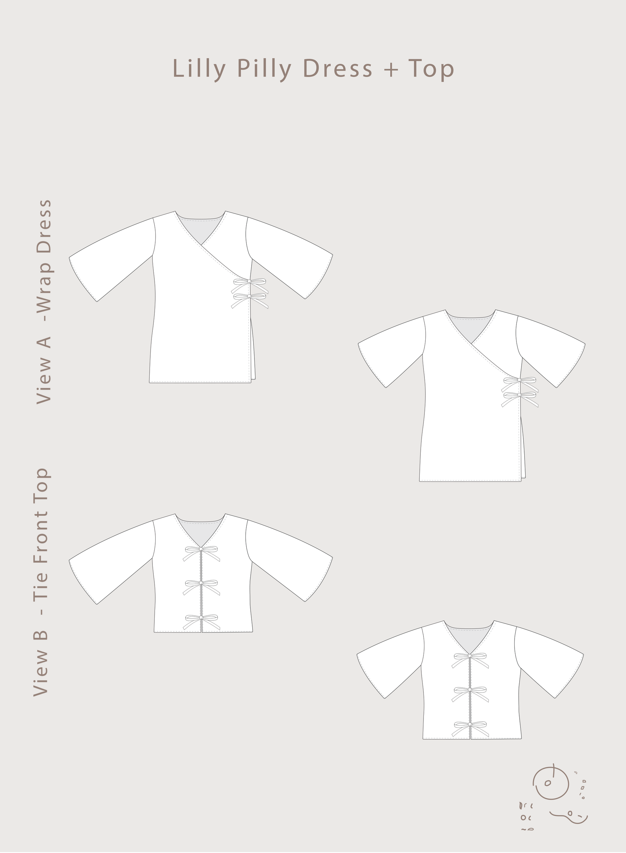 Lilly Pilly Dress + Top - Sewing Pattern | Common Stitch