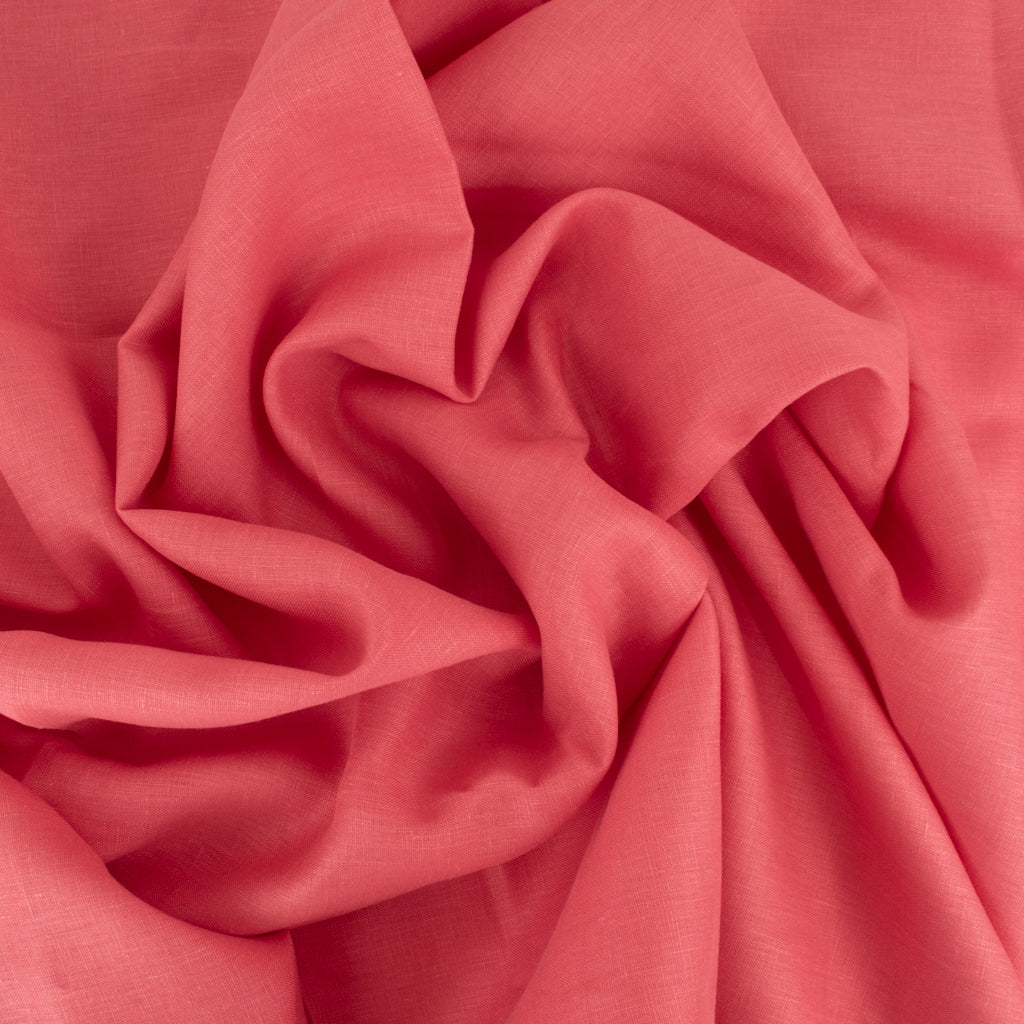 Smooth Crisp Linen - Coral