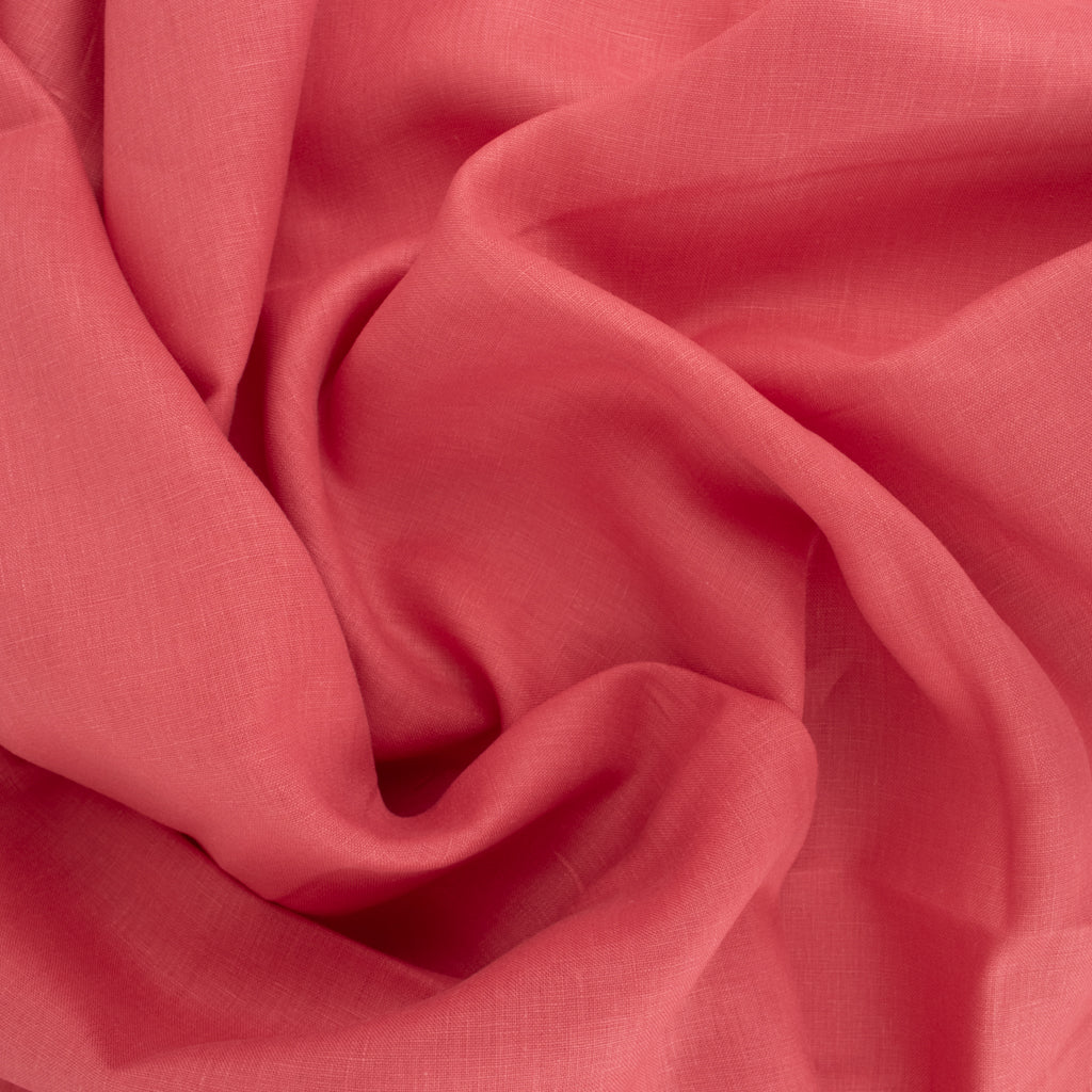 Smooth Crisp Linen - Coral