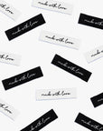 6 Woven Labels - 'Made with Love'
