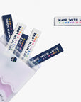 6 Woven Labels - Made with Love + Swear Words
