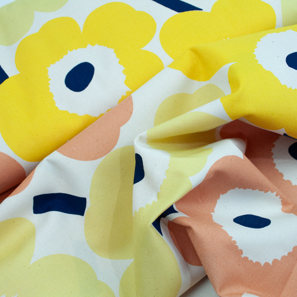 Marimekko - LIMITED EDITION - Pieni Unikko - Cotton - Peach and Yellow