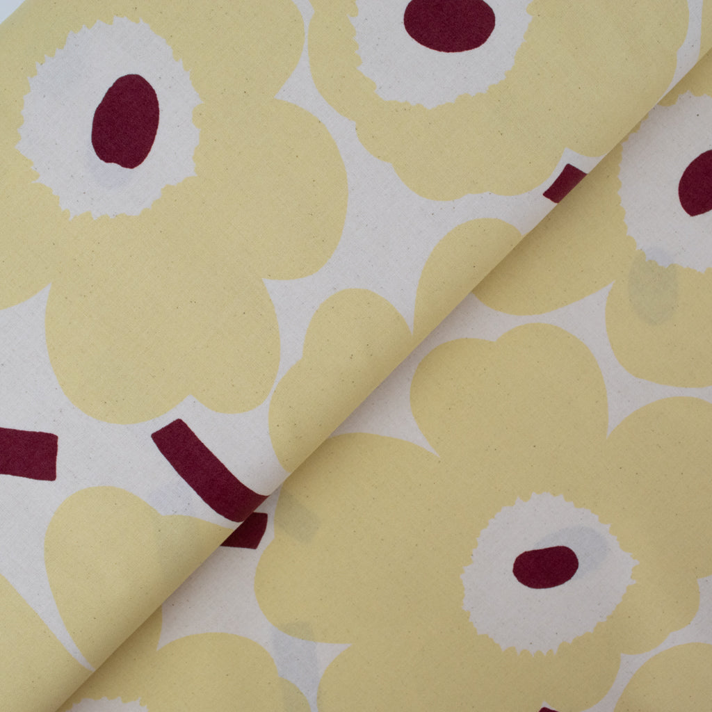 Marimekko - Limited Edition - Pieni Unikko 2 - Unbleached Cotton - Butter Yellow