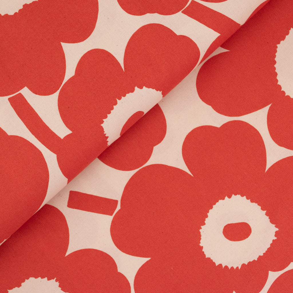 Marimekko - LIMITED EDITION - Pieni Unikko - Unbleached Cotton - Orange