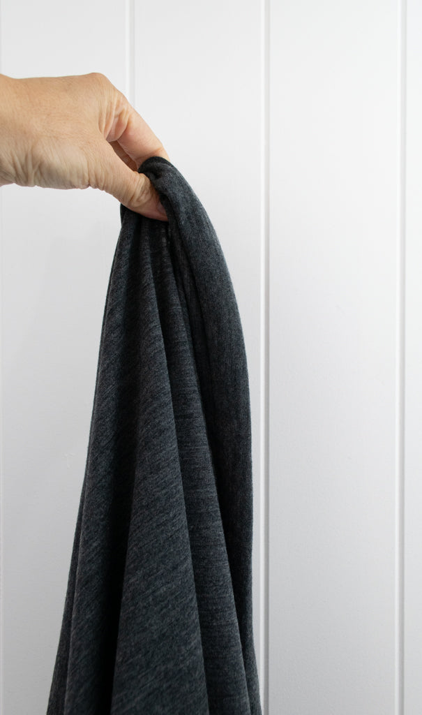 Australian Merino Jersey - Charcoal Marle