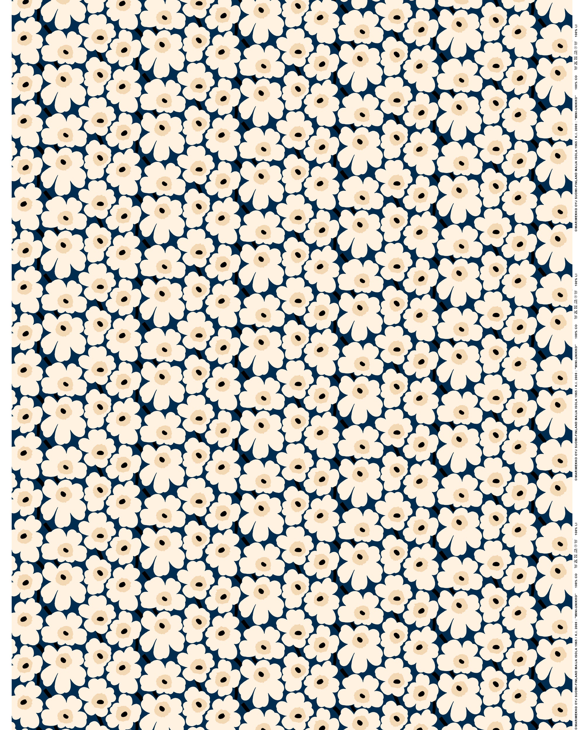 Marimekko - Mini Unikko - Cotton - Navy
