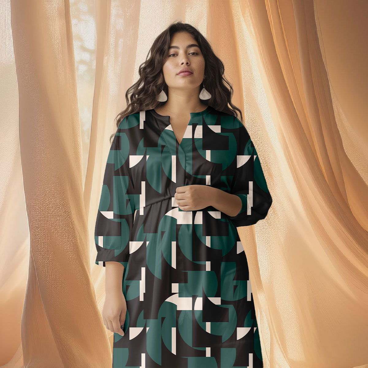 Light & Lush - Viscose Twill - Modernist Mosaic