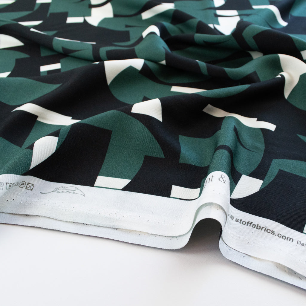 Light & Lush - Viscose Twill - Modernist Mosaic