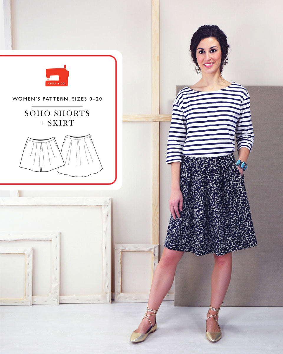 PDF Pattern - Soho Shorts + Skirt | Liesl + Co