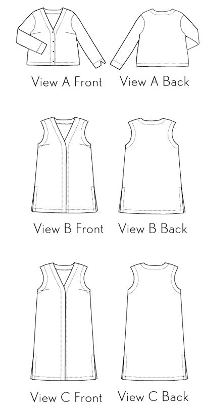 PDF Pattern - Melville Cardigan + Vest | Liesl + Co