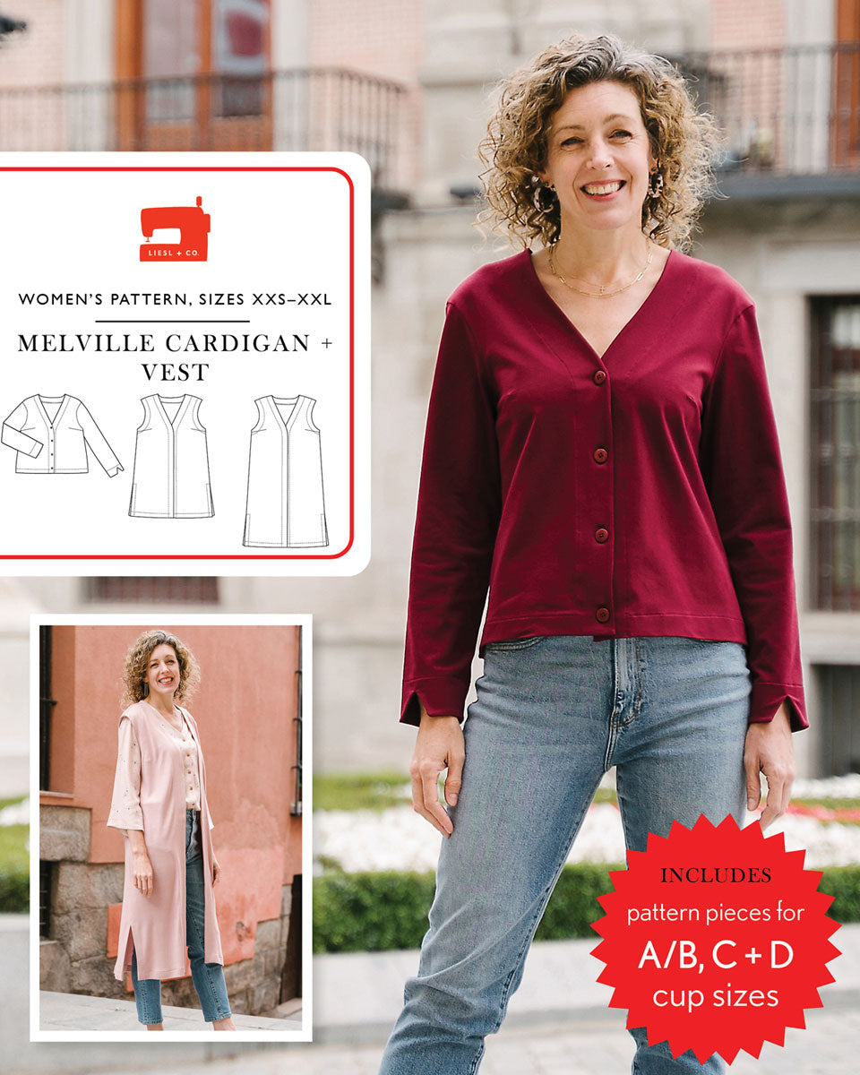 PDF Pattern - Melville Cardigan + Vest | Liesl + Co