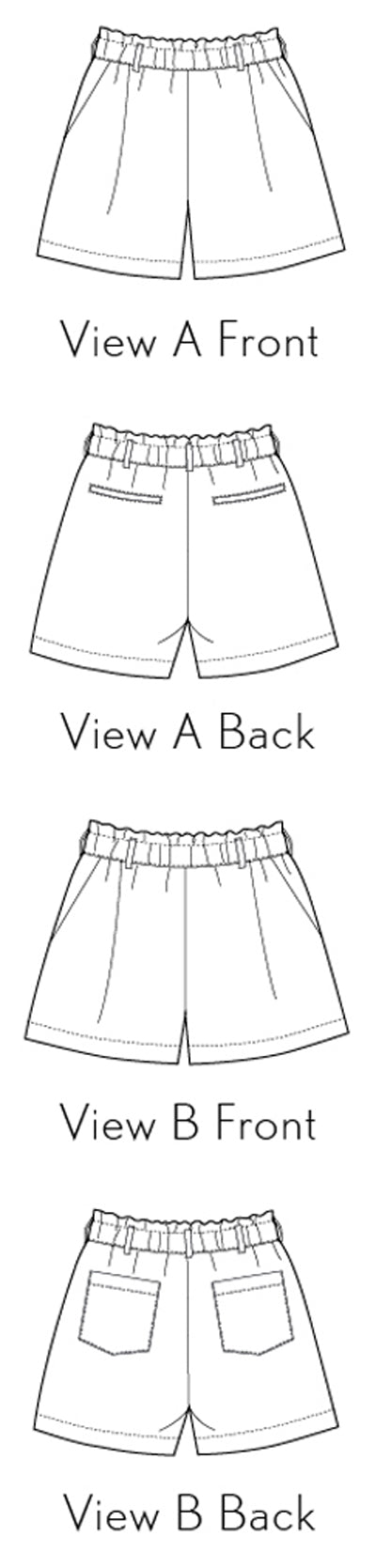 PDF Pattern - Lisboa Walking Shorts | Liesl + Co