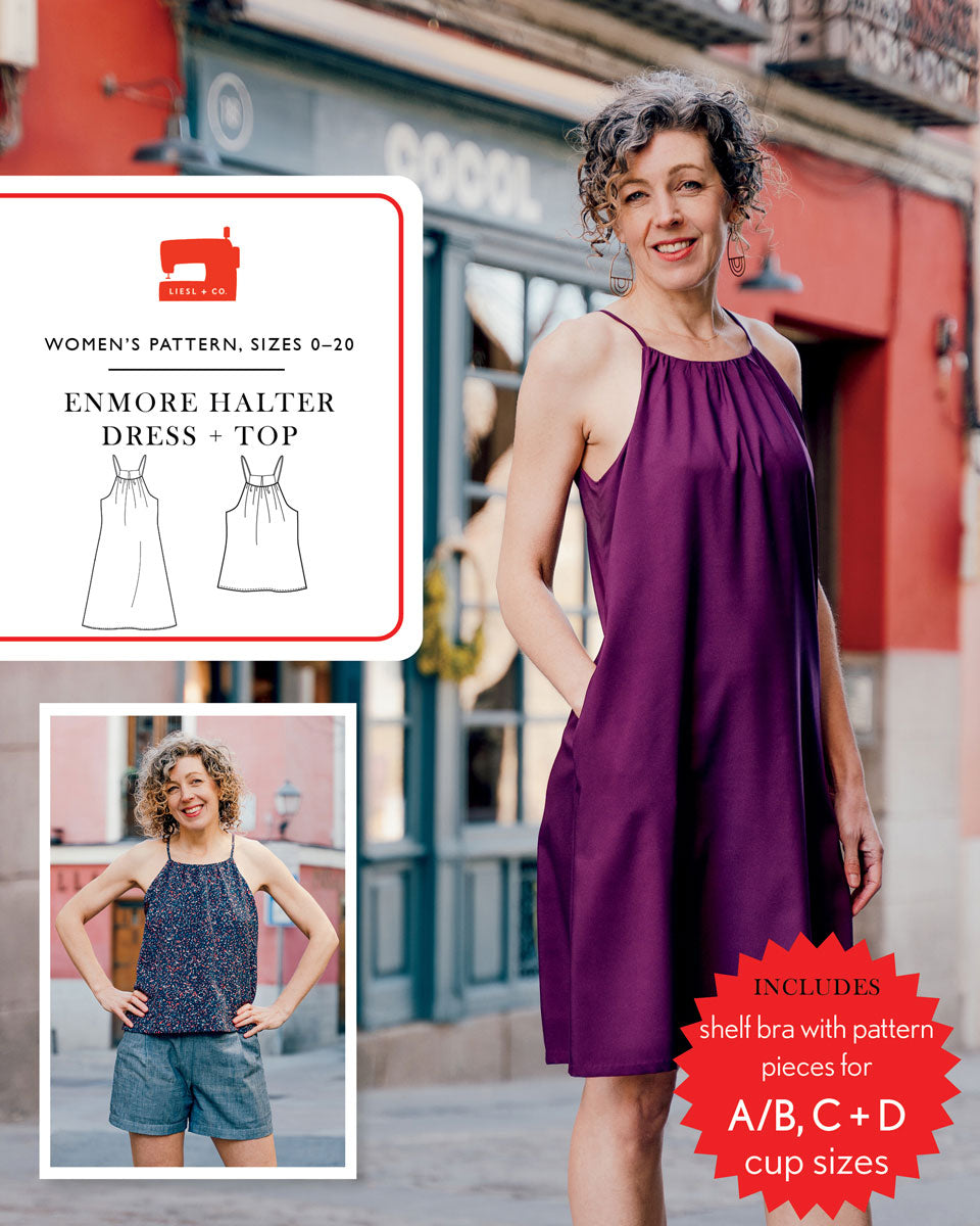 PDF Pattern - Enmore Halter Dress + Top | Liesl + Co MaaiDesign Fabrics PDF Pattern - Enmore Halter Dress + Top | Liesl + Co MaaiDesign Fabrics