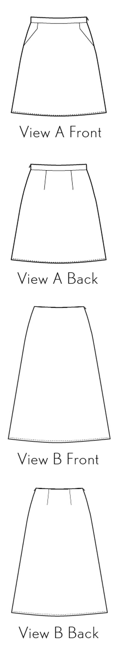 PDF Pattern - Garibaldi A-Line Skirt | Liesl + Co