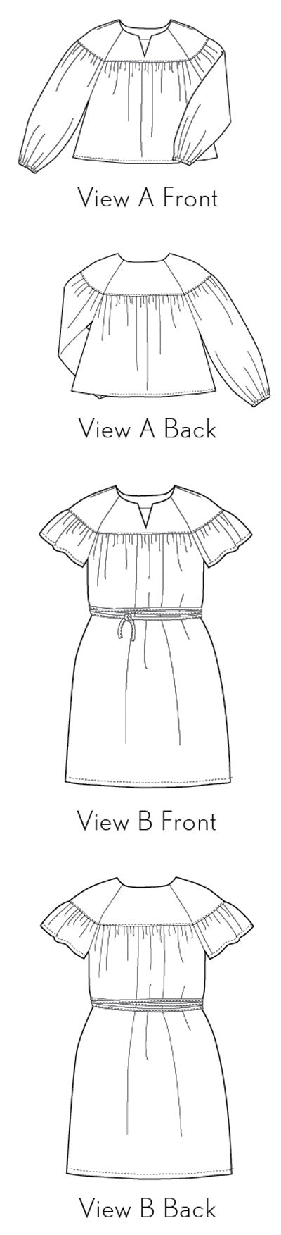 PDF Pattern - Positano Blouse + Dress | Liesl + Co