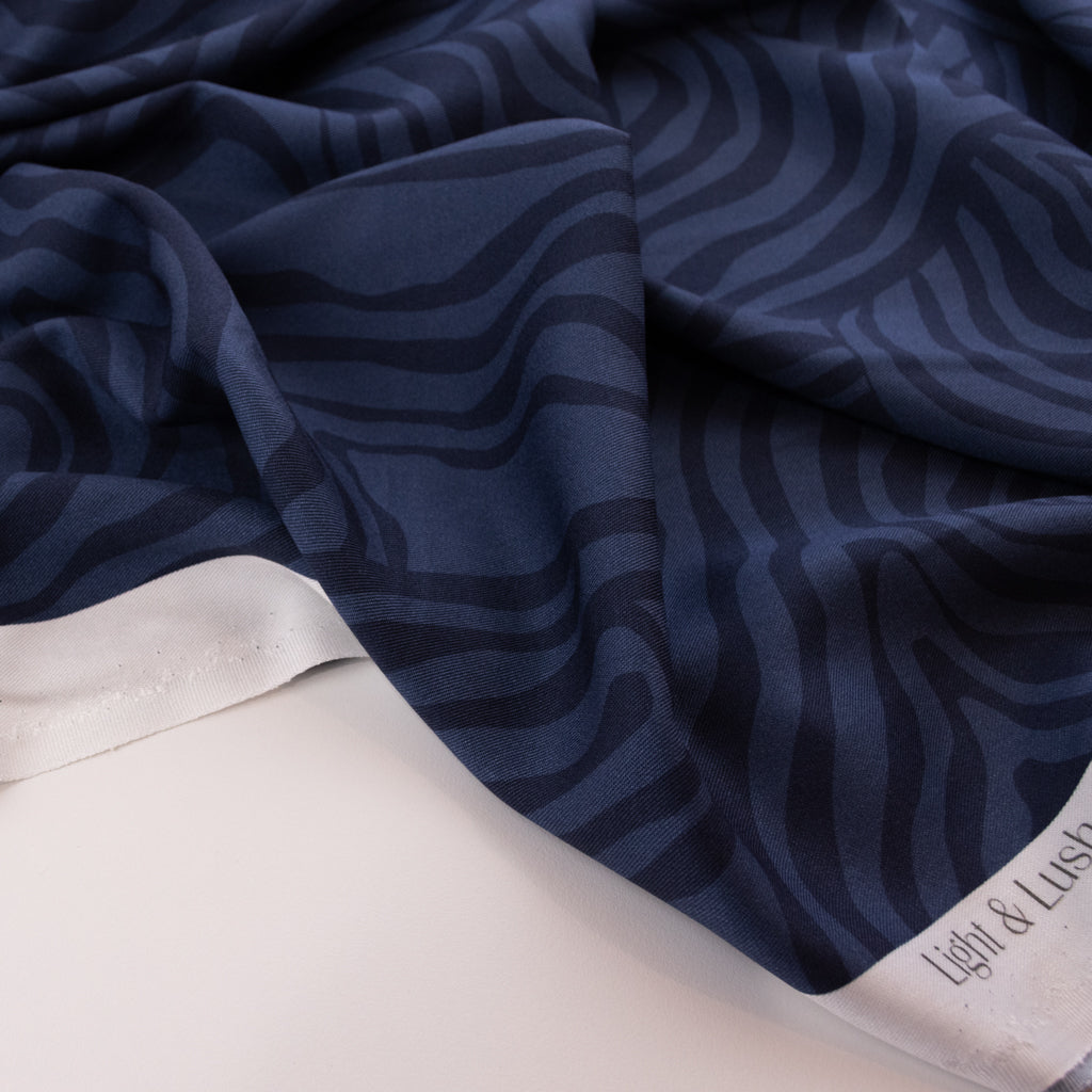 Light & Lush - Viscose Twill - Ocean Contours