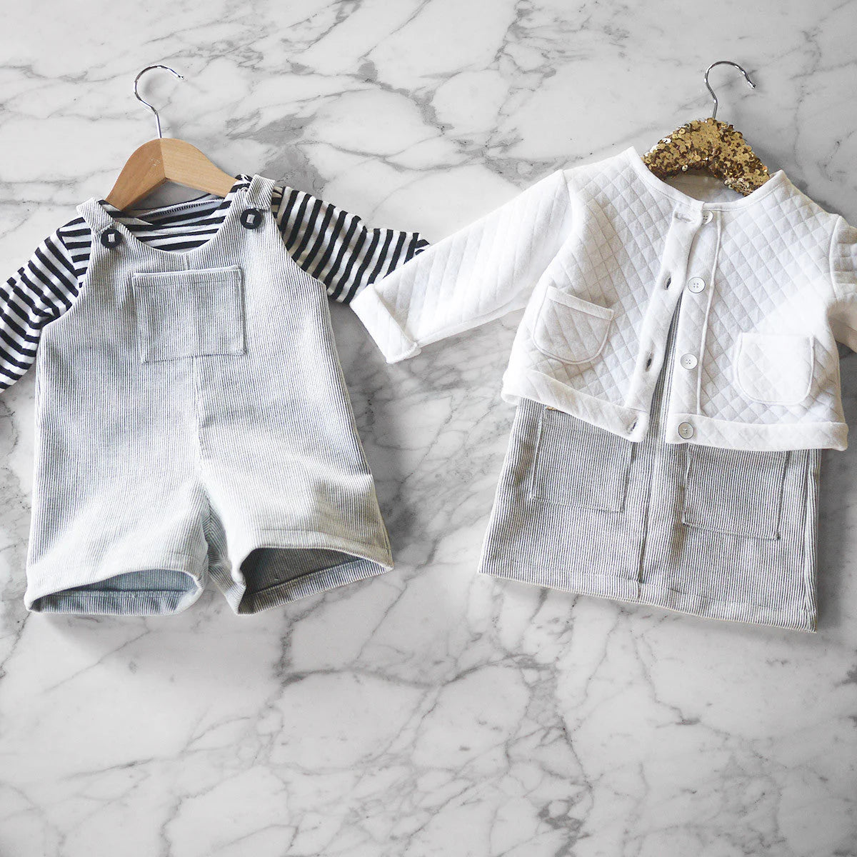 London Dress & Short Overalls - Baby - Sewing Pattern | Ikatee