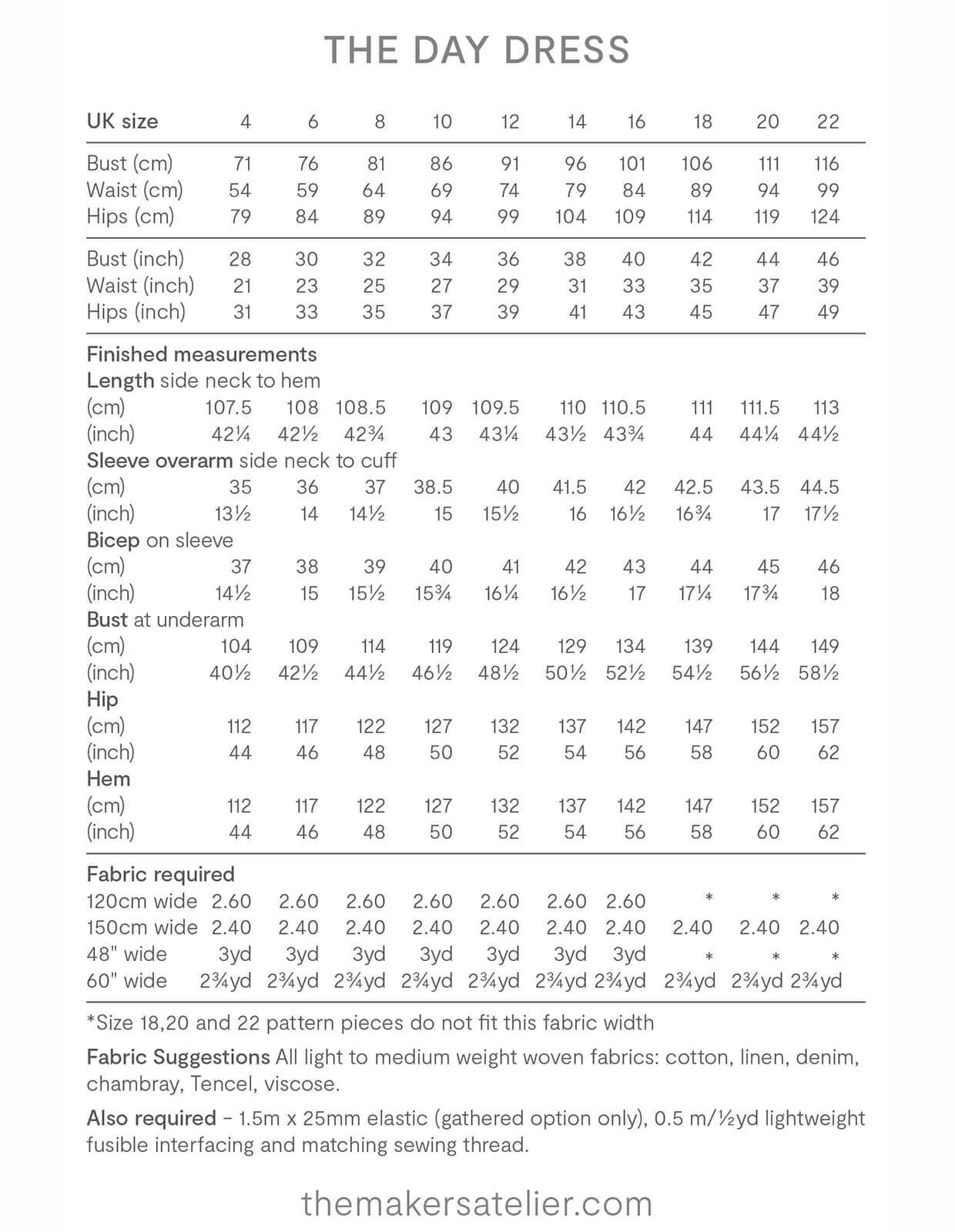 PDF Pattern - Day Dress | The Makers Atelier